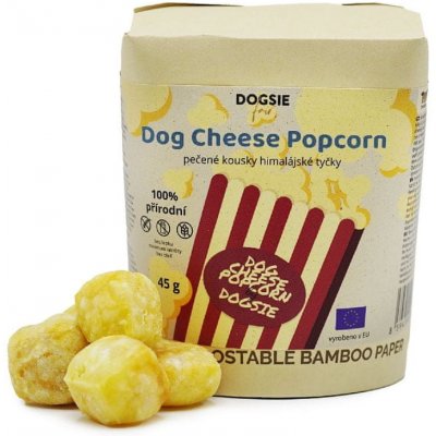 Dogsie Fair Dog Cheese Popcorn pečené kousky Himalájské tyčinky 45 g