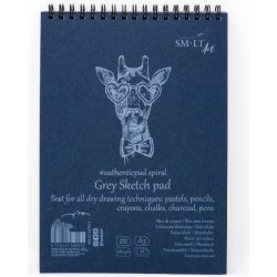 Smiltainis Skicák SMLT Art Grey Sketch Pad gramáž 180 gsm kroužková vazba A4 30