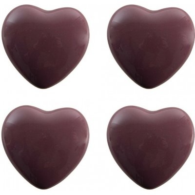 Set 4ks fialová úchytka srdce - Ø 4* 3/6 cm - Clayre & Eef – Hledejceny.cz