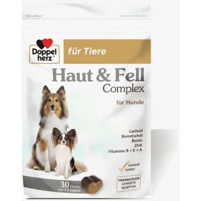 Doppelherz Haut & Fell Complex žvýkací tablety pro psy 30 tbl 95 g – Hledejceny.cz