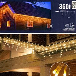 Foxter DAH500 Vánoční světelný závěs FLASH 500 LED IP44 30W modrá 16 m