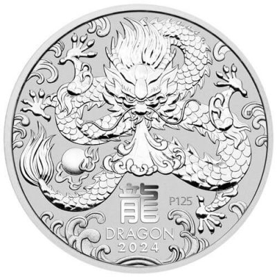 Perth Mint Stříbrná mince Rok Draka 1 Oz Lunar III 2024 1 oz – Zboží Mobilmania