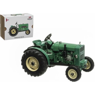 Kovap Traktor MAN AS 325A zelený na klíček kov v krabici 1:25