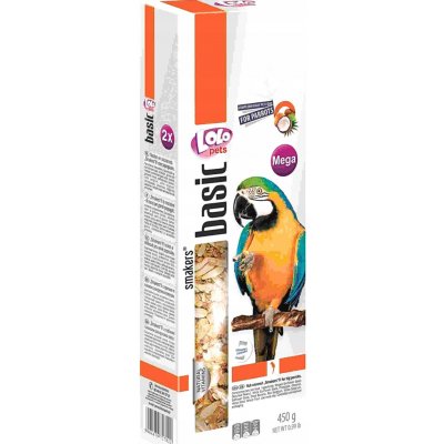 Lolo Pets Basic Smakers tyčinky ořechové kokosové pro velké papoušky 450 g – Sleviste.cz