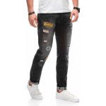 Trendy černé džíny se záplatami P1303 – Zbozi.Blesk.cz
