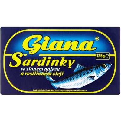 Giana Sardinky ve slaném nálevu a rostlinném oleji 125 g – Zboží Dáma