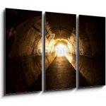 Obraz 3D třídílný - 105 x 70 cm - light at the end of the tunnel světlo na konci tunelu – Zbozi.Blesk.cz