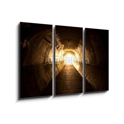 Obraz 3D třídílný - 105 x 70 cm - light at the end of the tunnel světlo na konci tunelu – Zboží Mobilmania