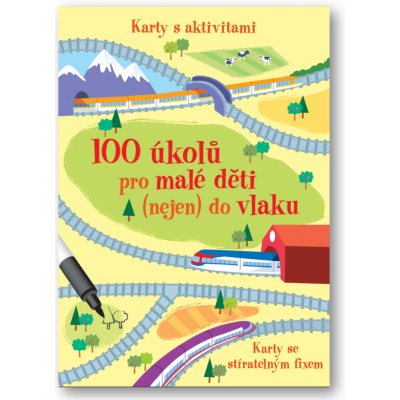 100 úkolů pro malé děti nejen do vlaku - Krabička + fix + 50 karet - neuveden
