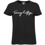 Tommy Hilfiger Bavlněné tričko WW0WW41674 černá – Zboží Dáma