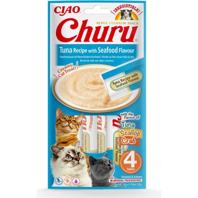 Churu Cat Tuna with Seafood 4 x 14 g – Hledejceny.cz