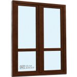 Kömmerling balkonové dveře 70 AD s příčkou O+OS klapačka levé tmavý dub/tmavý dub 150 x 210 cm jednostranná klika + madýlko + PVC rám – Hledejceny.cz