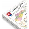 Nástěnné mapy Excart Maps Slovensko - nástěnná administrativní mapa 246 x 128 cm Varianta: mapa v hliníkovém rámu, Provedení: bílý rám