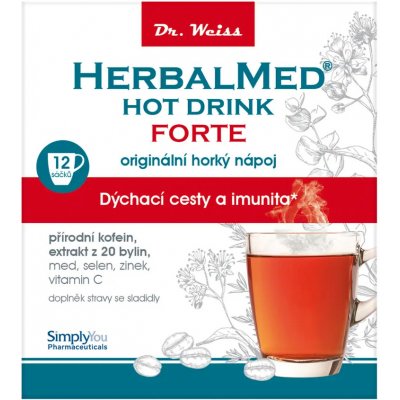 Dr. Weiss HerbalMed HotDrink Forte Dr.Weiss s kofein.12 sáčků – Hledejceny.cz