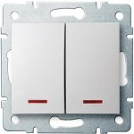 Kanlux LOGI Dvojité tlačítko s LED bílá 25070 – Hledejceny.cz