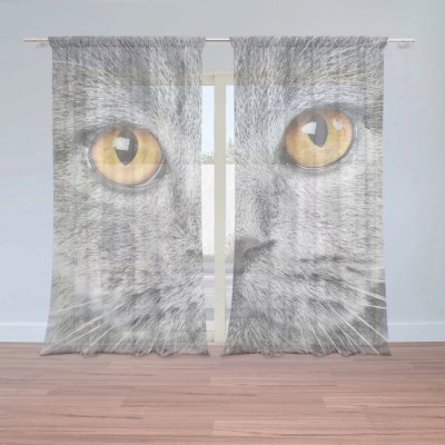 Záclony Kočičí pohled: 2 ks - 150x250 cm - Sablio – Hledejceny.cz