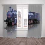 IMPAR Závěsy Parní lokomotiva (Rozměr : 140x250, Materiál: Interlock) – Zboží Mobilmania
