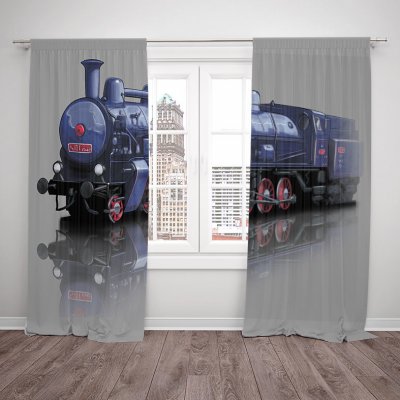 IMPAR Závěsy Parní lokomotiva (Rozměr : 140x250, Materiál: Interlock) – Zboží Mobilmania