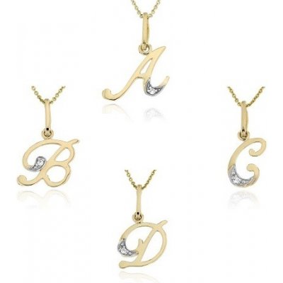 Zlatnictví U Kostela Zlaté přívěsky písmenka abecedy 087ž 714077379 – Hledejceny.cz