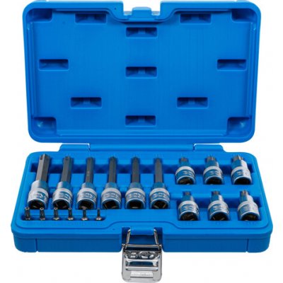 BGS 5174, Sada nástrčných hlavic | 6,3 mm (1/4") / 12,5 mm (1/2") | T-profil (pro Torx) s otvorem | 18dílná – Hledejceny.cz