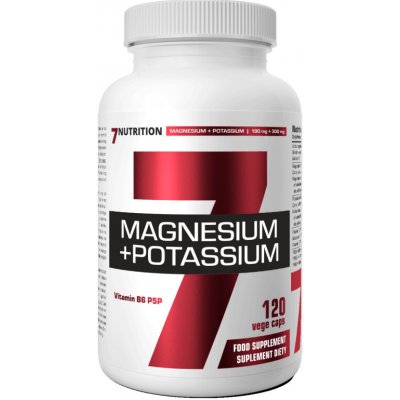 7Nutrition Magnesium + Potassium Hořčík + Draslík 120 rostlinných kapslí – Hledejceny.cz
