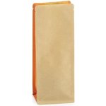 Sáček s plochým dnem | kraft papír bez AL vrstvy | oranžový bok obsah 300ml (80 x 210 + 50 mm) – Zboží Živě