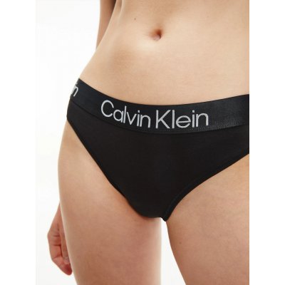 Calvin Klein CHEEKY BIKINI Dámské kalhotky Černá Bílá – Zboží Mobilmania