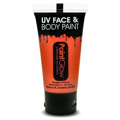 PaintGlow barva na obličej a tělo 50 ml neonově oranžová – Zboží Dáma
