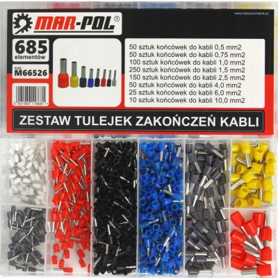 MAR-POL Krimplovací kabelové dutinky 0.5-10 mm2 M66526 – Zboží Mobilmania