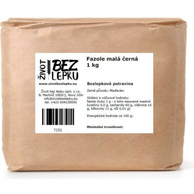 Život bez lepku Fazole malá černá 1 kg – Sleviste.cz