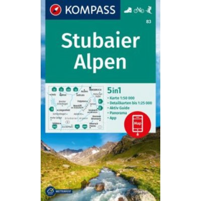 Stubaiské Alpy (Kompass - 83) - turistická mapa