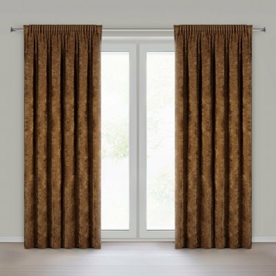 EUROFIRANY ZATEMŇOVACÍ ZÁVĚS NA PÁSCE NESKA 140X270 CM HNĚDÝ – Hledejceny.cz