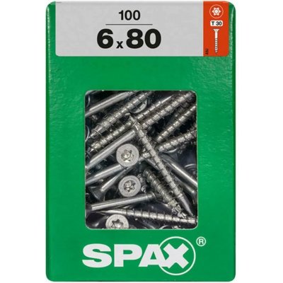 Spax Wirox Univerzální vrut T-Star plus, ø 6 × 80 mm, TX30, zápustná hlava, 100 ks 4191010600806 – Hledejceny.cz