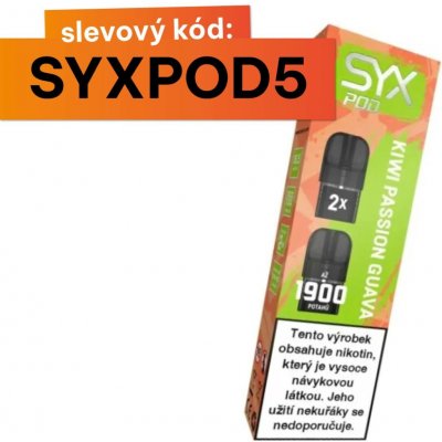 Syx Pod Kiwi Passion Guava 16,5 mg 2 x 950 potáhnutí 1 ks – Zboží Mobilmania