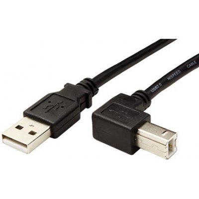 Goobay 11.92.8827 USB 2.0, A-B, lomený konektor B, 5m, černý – Zboží Mobilmania