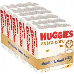 Huggies Extra Care Newborn č.2 - 144 ks