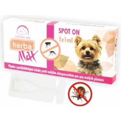 Herba Max Spot-on Mini dog do 15 kg 1 x 1 ml – Zboží Mobilmania