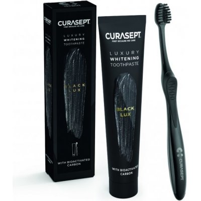 Curasept BLACK LUX bělicí s kartáčkem 75 ml – Hledejceny.cz