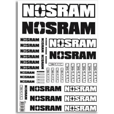 NOSRAM LOGO nálepky arch A4 3