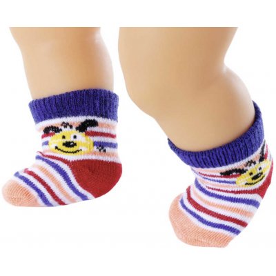 ZAPF BABY BORN Ponožky pro panenku miminko set 2 páry 2 druhy