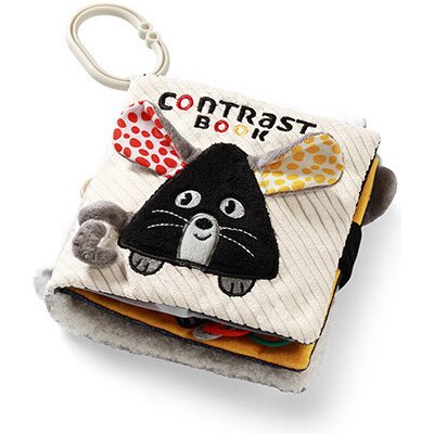 Babyono Kontrastní, senzorická textilní knižka Mouse – Sleviste.cz