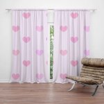 Sablio Závěs Růžové srdce: 2ks 140x250cm – Hledejceny.cz