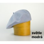 Vlněný baret jednobarevný 115´ světle modrá – Hledejceny.cz