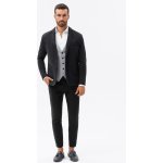 Ombre Clothing pánské sako se záplatami na loktech Brantley M56 černá – Zboží Mobilmania