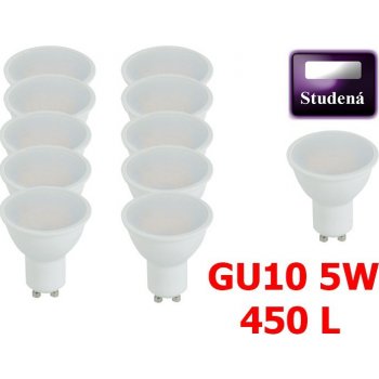 SPLED LED žárovka GU10 5W 450L studená bílá 10+1