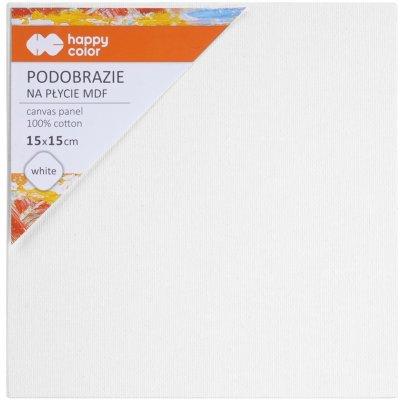 Happy color malířské plátno 15x15 cm MDF 4 mm bílé – Zbozi.Blesk.cz