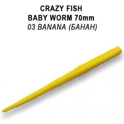 Crazy Fish Trout Worm Classic MF Floating 7 cm 03 Banana 12 ks – Zbozi.Blesk.cz