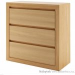 Drewmax Dřevěná buková komoda prádelník z masivního dřeva buk KD414 Pacyg – Zboží Dáma