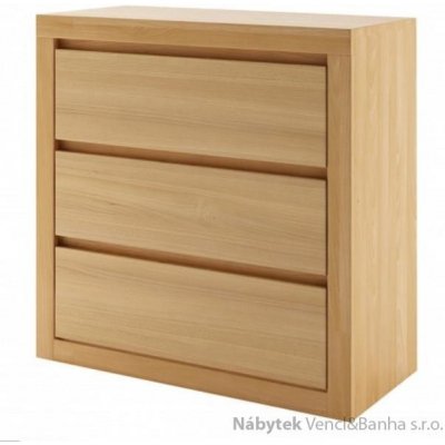Drewmax Dřevěná buková komoda prádelník z masivního dřeva buk KD414 Pacyg – Zboží Dáma
