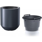 Prosperplast Květináč s vkladem HEOS 39 cm antracit – Hledejceny.cz